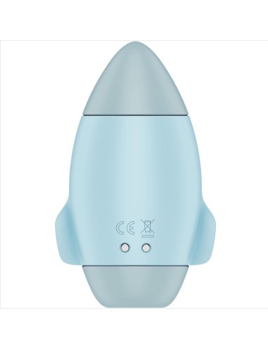 SATISFYER - MISSION CONTROL BLEU PETIT VIBRATEUR  DOUBLE IMPULSION