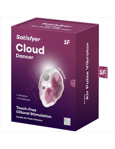 SATISFYER - CLOUND DANCER VIBRATEUR ROUGE AIR PULSE