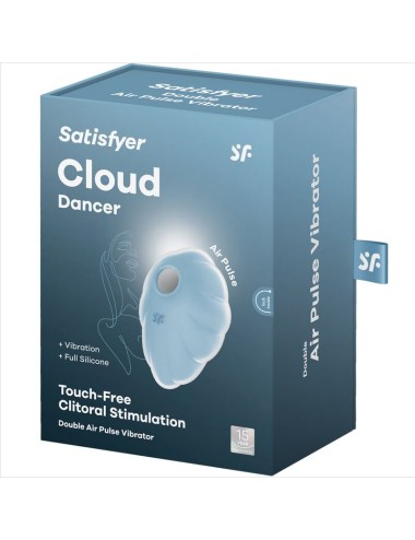 SATISFYER - VIBRATEUR CLOUND DANCER BLEU AIR PULSE