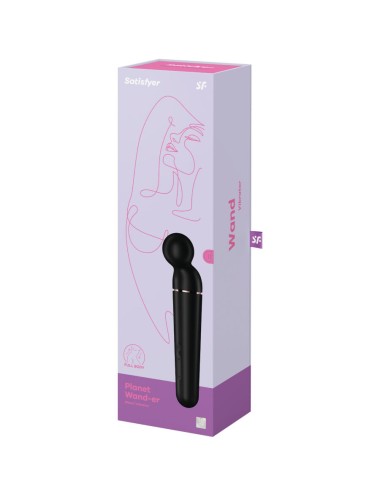 SATISFYER - MASSAGER VIBRATEUR PLANET WAND-ER NOIR