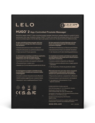 LELO - MASSEUR DE PROSTATE HUGO 2 NOIR