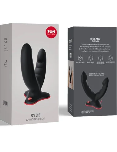 FUN FACTORY - DOUBLE GODE ET MASSEUR RYDE NOIR