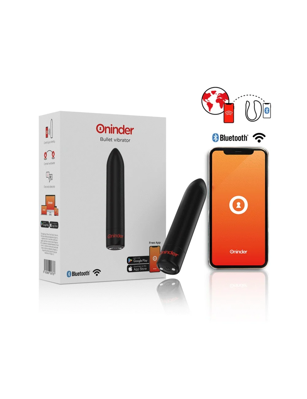 ONINDER - BERLIN VIBRATEUR BULLET NOIR 9 MODES 8 ONINDER - BERLIN VIBRATEUR BULLET NOIR 9 MODES 8