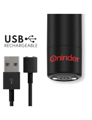 ONINDER - BERLIN VIBRATEUR BULLET NOIR 9 MODES 8,5 X 2 CM - APPLICATION GRATUITE