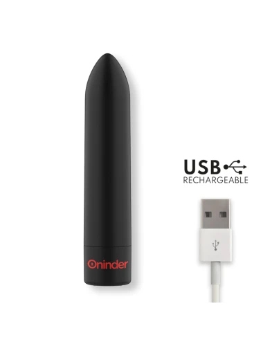 ONINDER - BERLIN VIBRATEUR BULLET NOIR 9 MODES 8,5 X 2 CM - APPLICATION GRATUITE