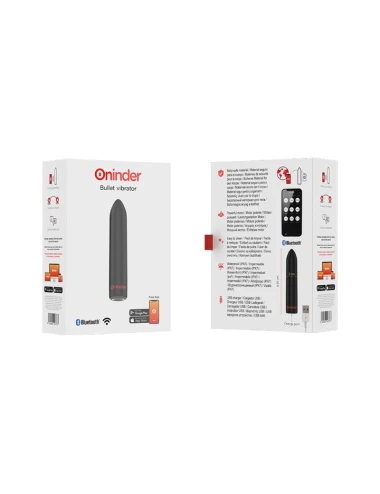 ONINDER - BERLIN VIBRATEUR BULLET NOIR 9 MODES 8,5 X 2 CM - APPLICATION GRATUITE