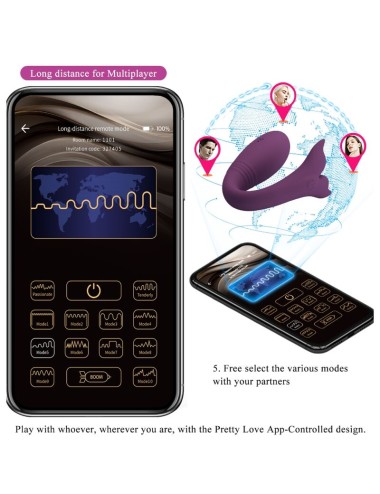 PRETTY LOVE - TÉLÉCOMMANDE JAYLEEN VIBRATOR APP VIOLET