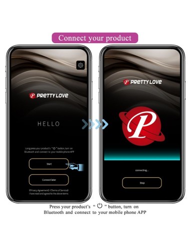 PRETTY LOVE - TÉLÉCOMMANDE CATALINA VIBRATOR APP VIOLET