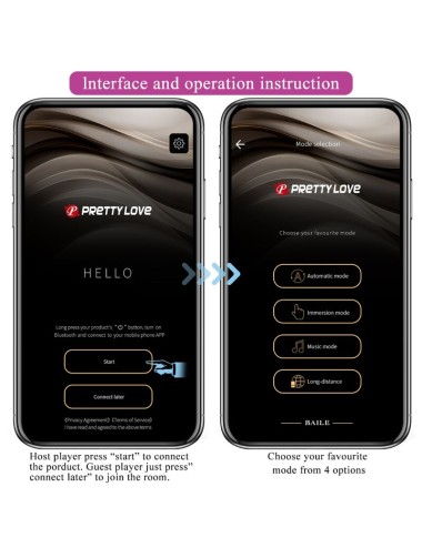 PRETTY LOVE - TÉLÉCOMMANDE CATALINA VIBRATOR APP VIOLET