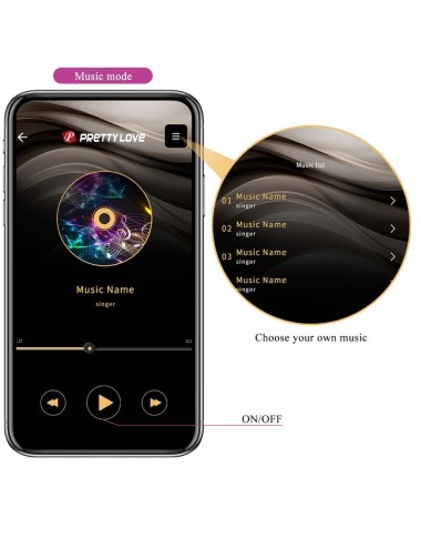 PRETTY LOVE - TÉLÉCOMMANDE CATALINA VIBRATOR APP VIOLET