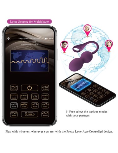 PRETTY LOVE - ELVIRA KEGEL BALLS APP TÉLÉCOMMANDE VIOLET