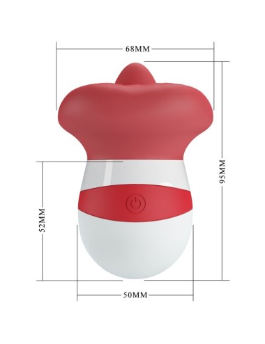 PRETTY LOVE - STIMULATEUR DE LANGUE MINA ROUGE CLAIR