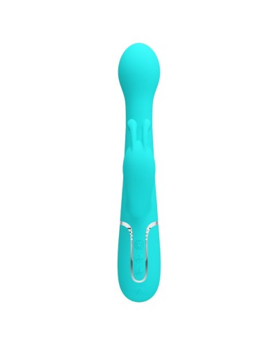 PRETTY LOVE - VIBRATEUR DEJON RABBIT 3 EN 1 MULTIFONCTION VERT AQUA