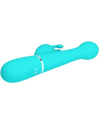 PRETTY LOVE - VIBRATEUR DEJON RABBIT 3 EN 1 MULTIFONCTION VERT AQUA