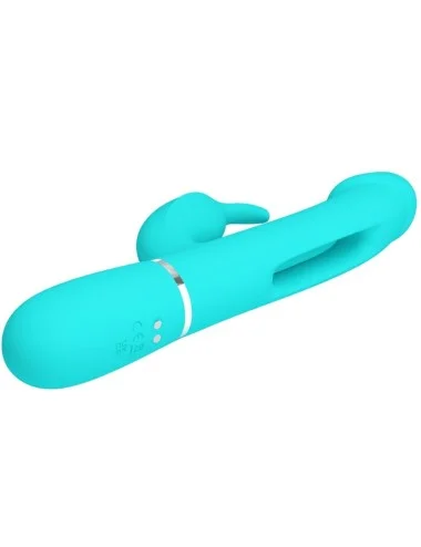 PRETTY LOVE - VIBRATEUR DEJON RABBIT 3 EN 1 MULTIFONCTION VERT AQUA