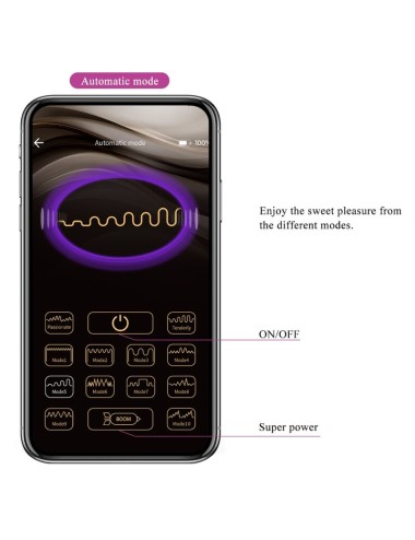PRETTY LOVE - APPLICATION LILA RECHARGEABLE BAIRD G-SPOT 12 VIBRATIONS