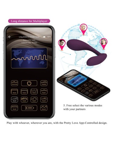 PRETTY LOVE - APPLICATION LILA RECHARGEABLE BAIRD G-SPOT 12 VIBRATIONS