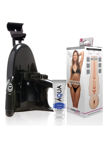 FLESHLIGHT - VAGIN RILEY REID UTOPIA + LANCEMENT UNIVERSEL + LUBRIFIANT QUALITÉ AQUA 50 ML