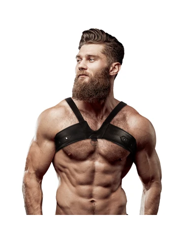 FETISH SUBMISSIVE ATTITUDE - HARNAIS POITRINE EN CUIR ÉCOLOGIQUE BRIGADE POUR HOMMES