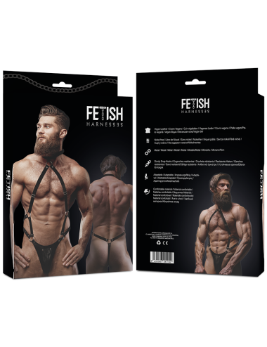 FETISH SUBMISSIVE ATTITUDE - HARNAIS JOCK STRAP EN CUIR ÉCOLOGIQUE POUR HOMMES
