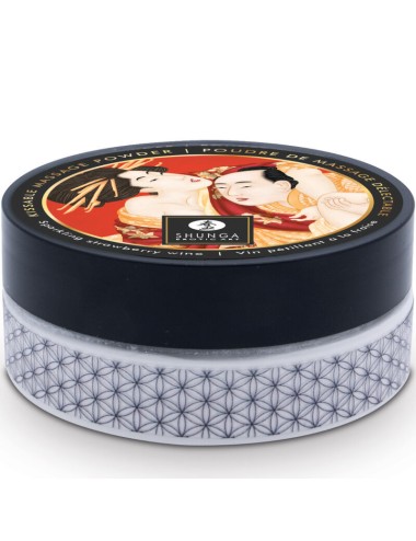 SHUNGA - KIT DE POUDRE DE MASSAGE COMESTIBLE À LA FRAISE