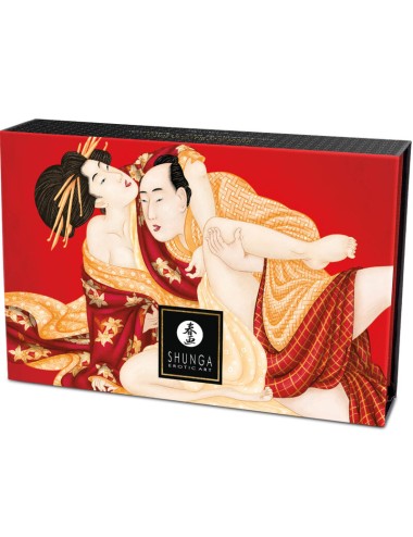 SHUNGA - KIT DE POUDRE DE MASSAGE COMESTIBLE À LA FRAISE