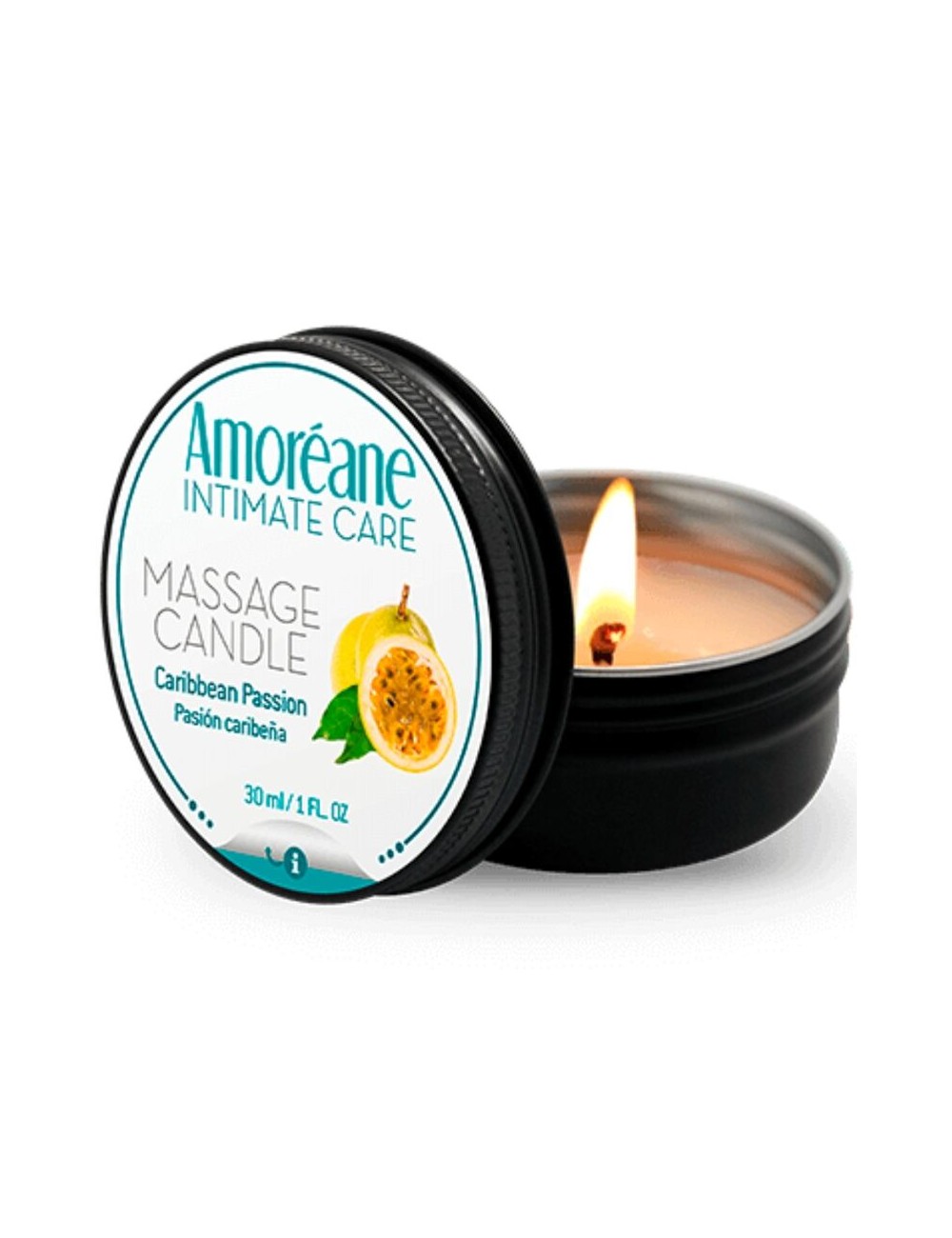 AMOREANE - BOUGIE DE MASSAGE PASSION DES CARAÏBES 30 ML AMOREANE - BOUGIE DE MASSAGE PASSION DES CARAÏBES 30 ML