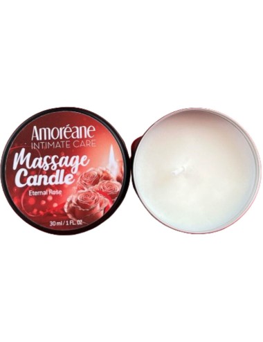 AMOREANE - BOUGIE DE MASSAGE ROSE ÉTERNELLE 30 ML