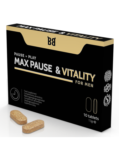 BLACK BULL - RETARDATEUR DE PAUSE MAXIMALE ET DE VITALITÉ POUR HOMMES 10 GÉLULES