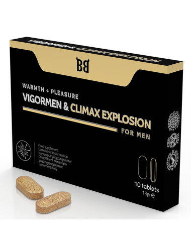 BLACK BULL - VIGORMEN & CLIMAX EXPLOSION PLUS GRAND PLAISIR POUR HOMMES 10 GÉLULES