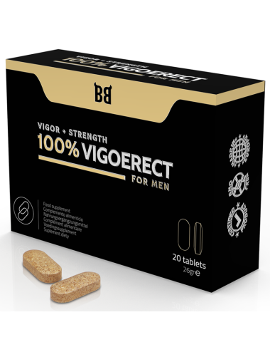 BLACK BULL - 100% VIGOERECT VIGEUR + FORCE POUR HOMME 20 COMPRIMES
