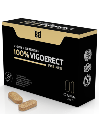 BLACK BULL - 100% VIGOERECT VIGEUR + FORCE POUR HOMME 20 COMPRIMES