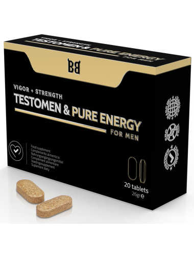 BLACK BULL - TESTOMEN & PURE ENERGY ENHANCER POUR HOMMES 20 GÉLULES