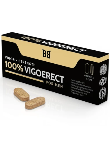 BLACK BULL - 100% VIGOERECT VIGEUR + FORCE POUR HOMME 4 COMPRIMES