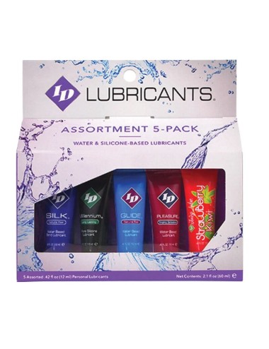 ID JUICY LUBE - ASSORTIMENT DE 5 TUBES DE LUBRIFIANT 12 ML