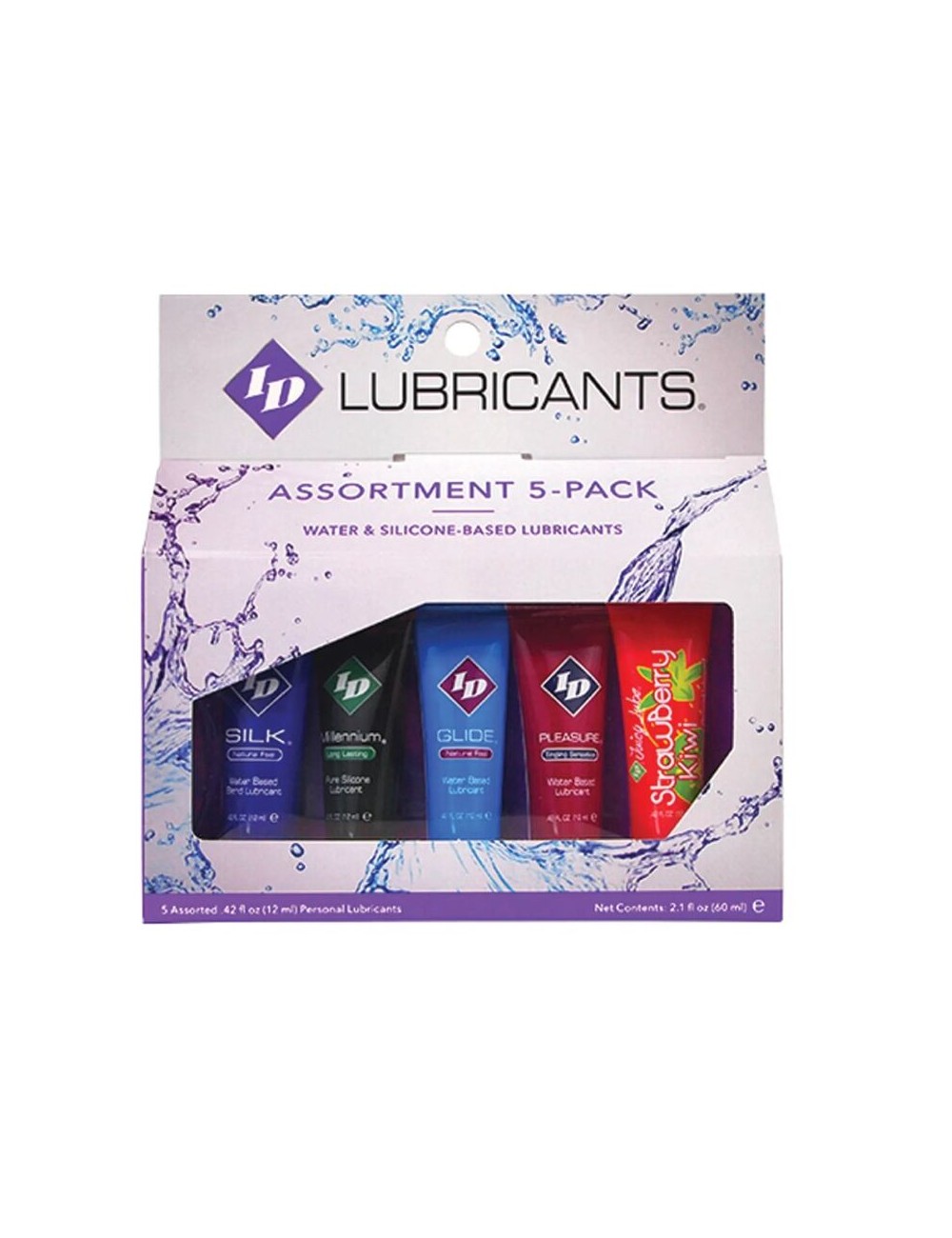 ID JUICY LUBE - ASSORTIMENT DE 5 TUBES DE LUBRIFIANT 12 ML ID JUICY LUBE - ASSORTIMENT DE 5 TUBES DE LUBRIFIANT 12 ML
