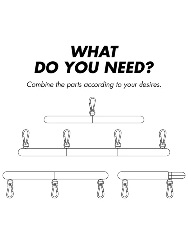 BONDAGE SOUMIS FETISH - BARRE SÉPARATEUR RÉGLABLE 4 PIÈCES