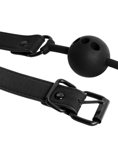FETISH SUBMISSIVE BONDAGE - BÂILLON À BOULE EN SILICONE RESPIRANT