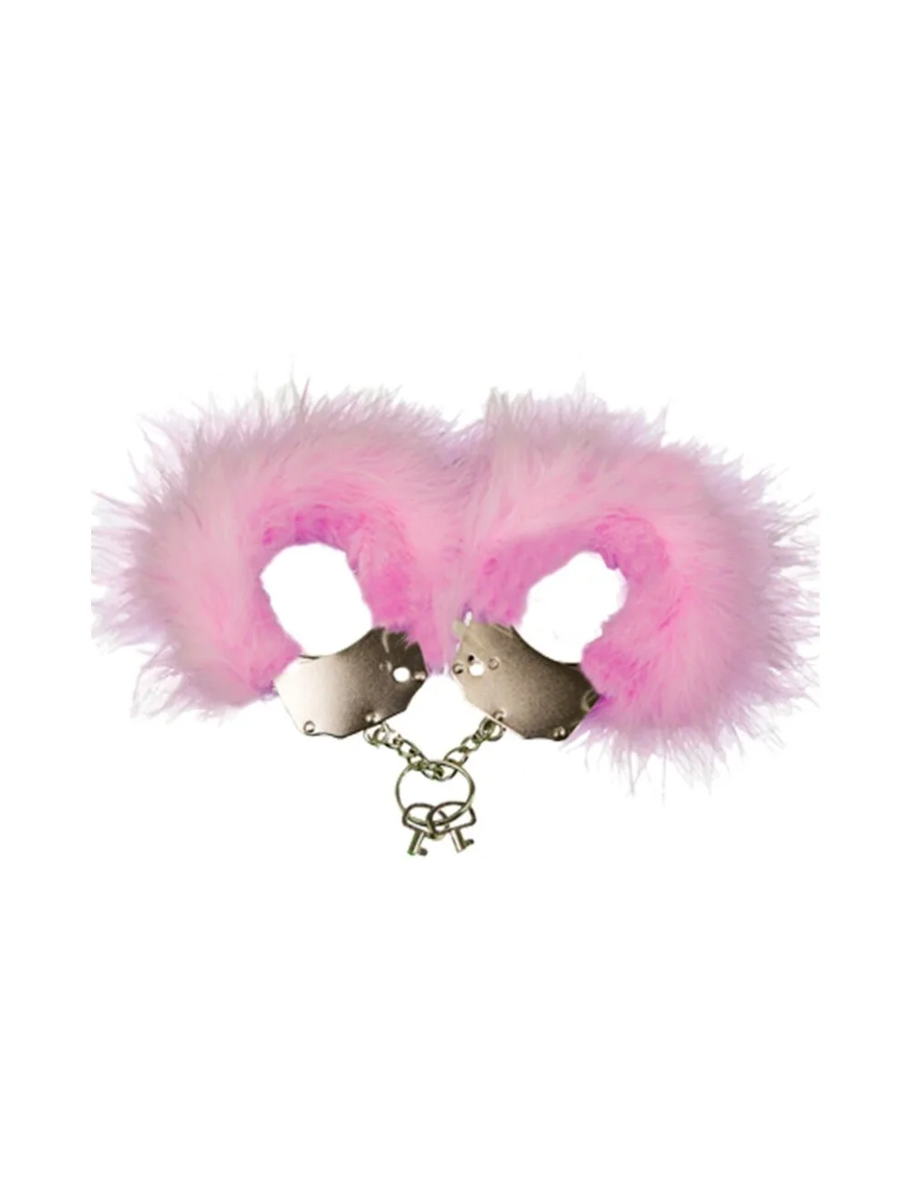 ADRIEN LASTIC - MENOTTES EN MÉTAL À PLUMES ROSE ADRIEN LASTIC - MENOTTES EN MÉTAL À PLUMES ROSE