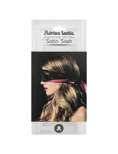 ADRIEN LASTIC - BANDAGE RÉVERSIBLE SATIN ROSE/NOIR