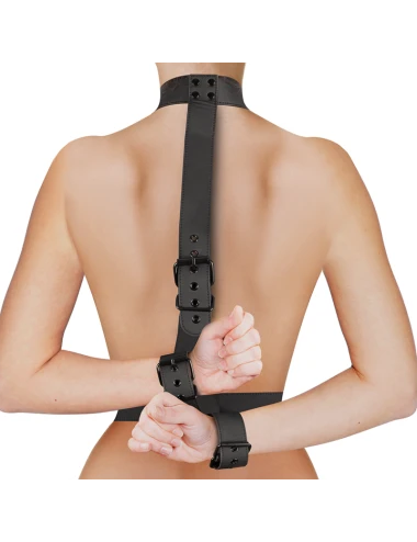 FETISH SUBMISSIVE BONDAGE - ENSEMBLE DE RETENUE CORPS COL ET POIGNETS