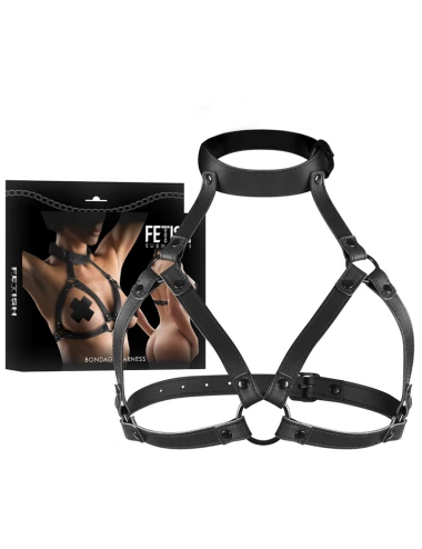 FETISH SUBMISSIVE BONDAGE - HARNAIS POITRINE RÉGLABLE