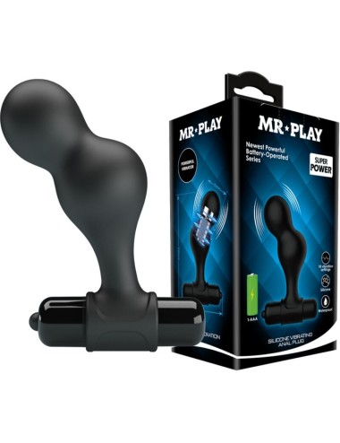 MR PLAY - PLUG ANAL VIBRATEUR EN SILICONE NOIR