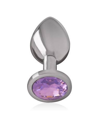 INTENSE - PLUG ANAL EN MÉTAL ALUMINIUM AVEC CRISTAL VIOLET TAILLE M