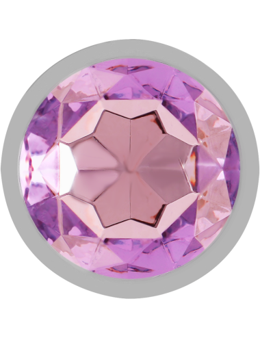 INTENSE - PLUG ANAL EN MÉTAL ALUMINIUM AVEC CRISTAL VIOLET TAILLE M