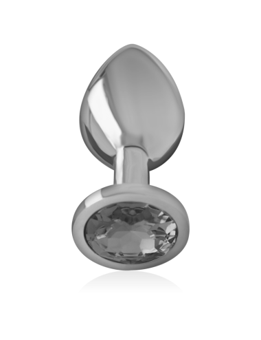 INTENSE - PLUG ANAL EN MÉTAL ALUMINIUM AVEC VERRE NOIR TAILLE M