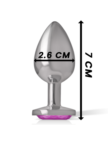 INTENSE - PLUG ANAL EN MÉTAL ALUMINIUM COEUR ROSE TAILLE S