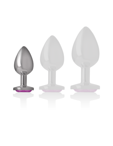 INTENSE - PLUG ANAL EN MÉTAL ALUMINIUM COEUR ROSE TAILLE S