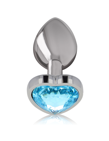 INTENSE - PLUG ANAL MÉTAL ALUMINIUM COEUR BLEU TAILLE S