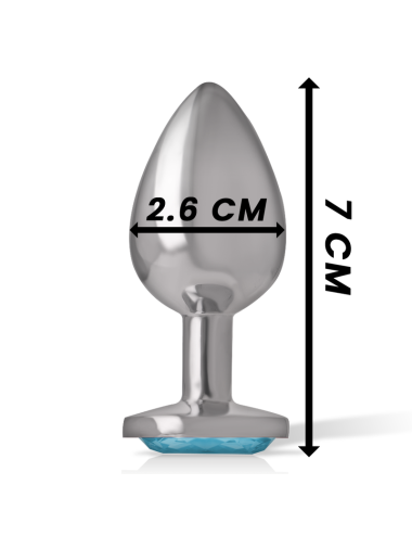 INTENSE - PLUG ANAL MÉTAL ALUMINIUM COEUR BLEU TAILLE S